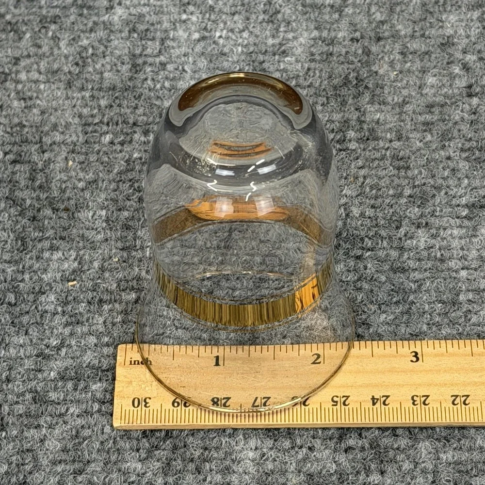 VTG Turkish Tea Glasses SET OF 8 Gold Band Rimmed Cordial Retro MCM Barware